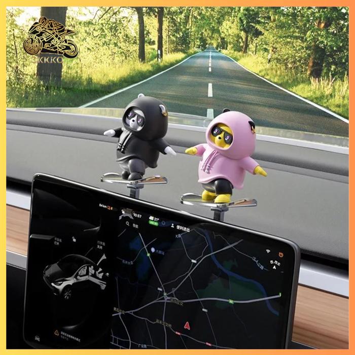 Sliding Bear Hiasan Dashboard Mobil Lucu Hiasan Mobil Dashboard Goyang Bear Sliding Skating Mobil