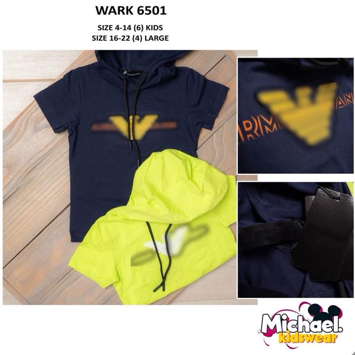 Kaos Anak Hoodie WARK 6501 Style Edisi Natal Premium Usia 2-17 Tahun Baju Anak Cowok/Laki Laki Model