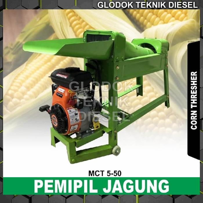 MAHKOTA Mesin Pemipil Perontok Jagung MCT 5-50 + Penggerak 1 ton / Jam ORIGINAL TERBAIK