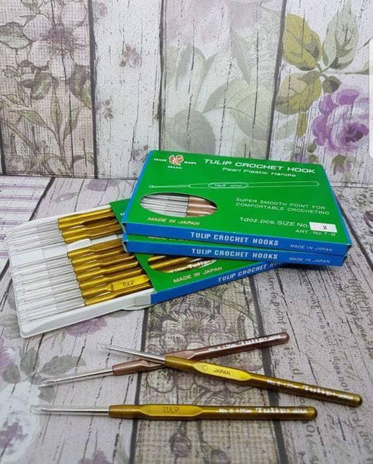 Hakpen tulip lace handle plastik satuan