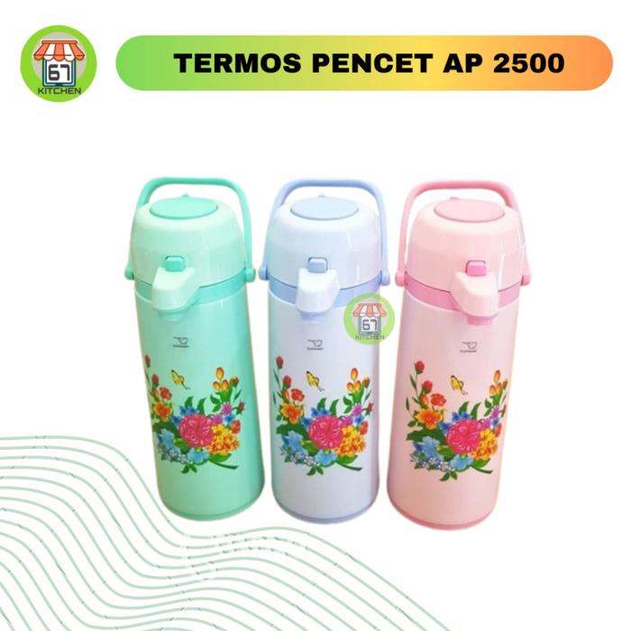 Termos Pencet Air Panas Termos Pijit Air Panas Pencet Gajah AP 2500