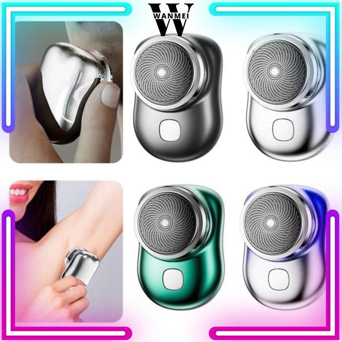 WM Alat Cukur Elektrik Travel Pocket/Mini Shaver USB Portable Rechargeable/Pencukur Kumis Alis dll