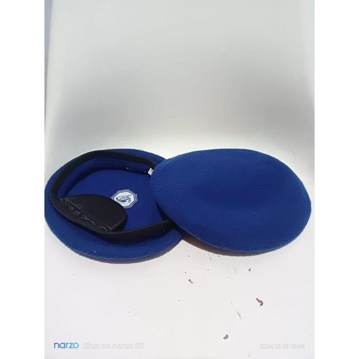 Topi Baret High Quality Warna Biru Polairud (Emblem Kanan)