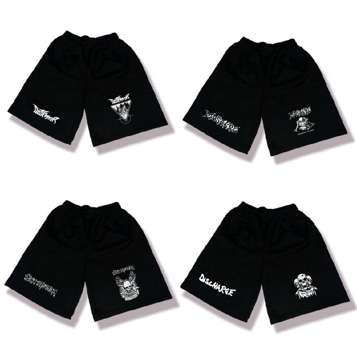 Meshort Band Celana Kolor Band untuk Pria Punk Hardcore Metal Underground dengan Desain Unik Boxer H
