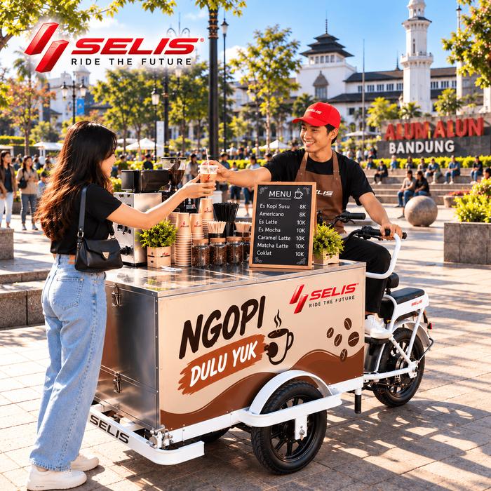 SELIS - Gerobak Listrik Pujasera Grand Box SS1 | Gerobak Minuman Keliling Es Kopi Es Teh