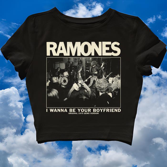 ◤Promo◢ Crop Top Ramones I Wanna Be Your Boy Friend | Band Metal Musik Rock | Grunge | Croptop | Cro