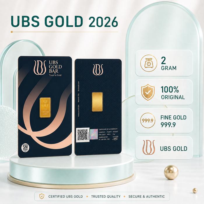 Emas ubs 2 gram sertifikat 2026, logam mulia ubs, emas batangan ubs