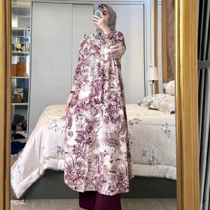 One Set tunik Sabrina/One Set Tunik Rayon/ Stelan tunik Rayon Airflow
