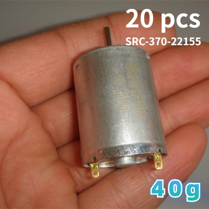 Motor RF-370 RC-370-22155, 20 buah Micro 24mm Motor DC 5v-12v 6V
