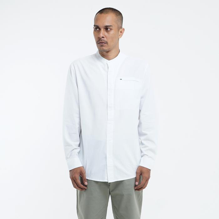 MGEE Baju Koko Original - Baju Koko Lengan Panjang Pria Original MGEE Autus CKRR 062 White Baju Musl