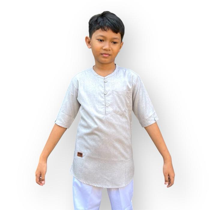 Baju Koko Kurta Anak Balita Remaja Usia 1-14 Tahun Model Pakistan Kerah Bisban Kancing Tali Lengan 3