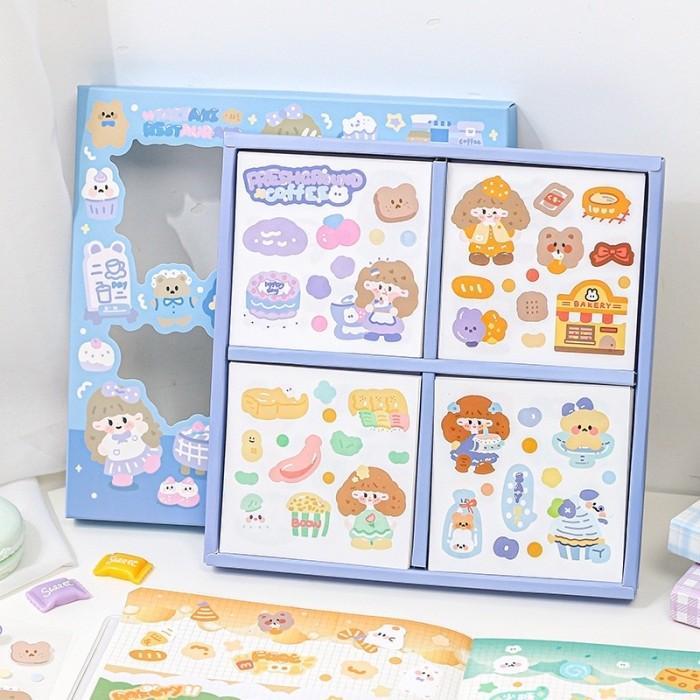 1 Pc Cute Girl Kitchen Sticker Anti Air Deco Lucu