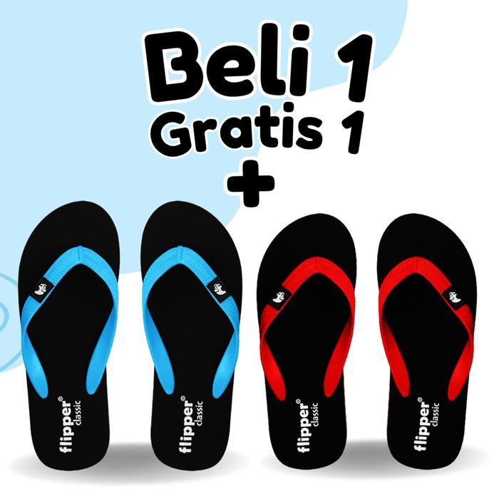Sandal Japit Filper Beli 1 Gratis 1 Sandal Japit Fipper Clasik Wanita Dapat 2 Sandal Jepit Karet Cok