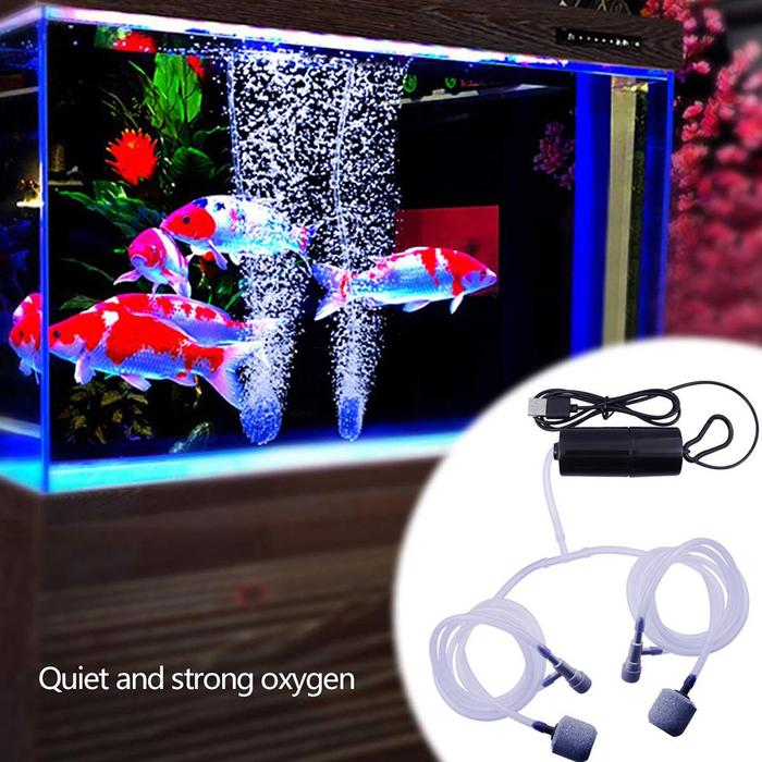 Aquarium Air Pump Micro Usb Rechargeable Portable Small Pump