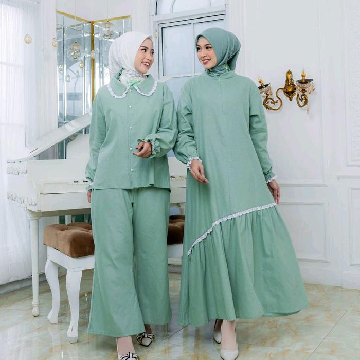 MIMA-Qory Set dan Qory Dress - Linen Gamis