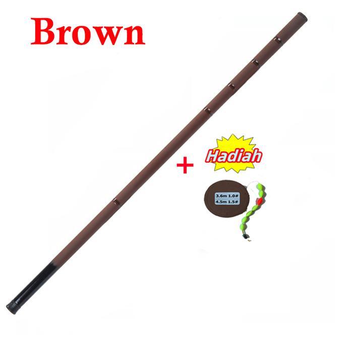 HAIYI FISHINGFiberglass Fishing Rod Pancing Teleskopik Joran Tegek Kaku Tongkat Pancing Ultra Joran