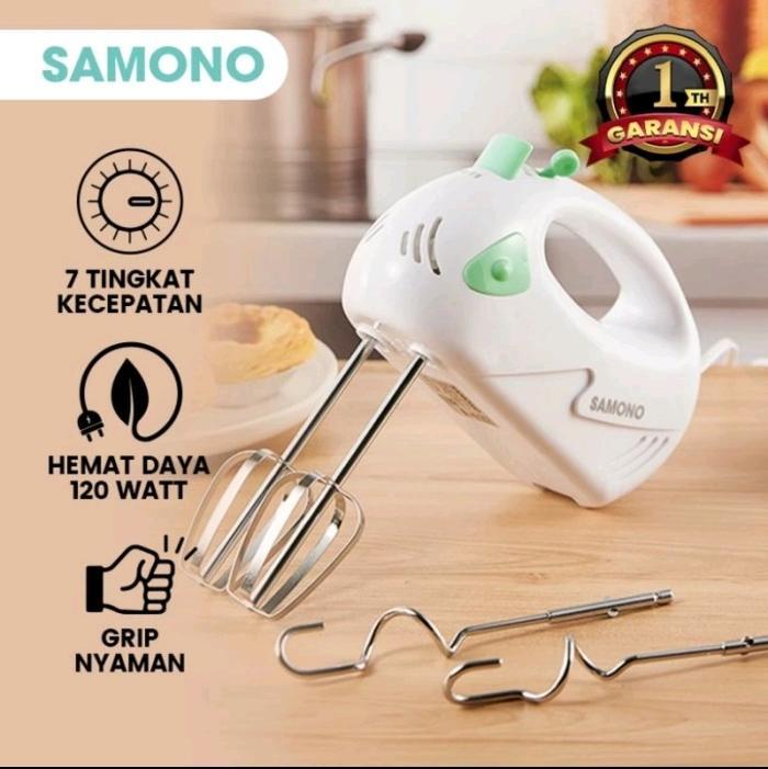 SAMONO HAND MIXER SERBAGUNA 120W SAMONO MIXER SWHM120