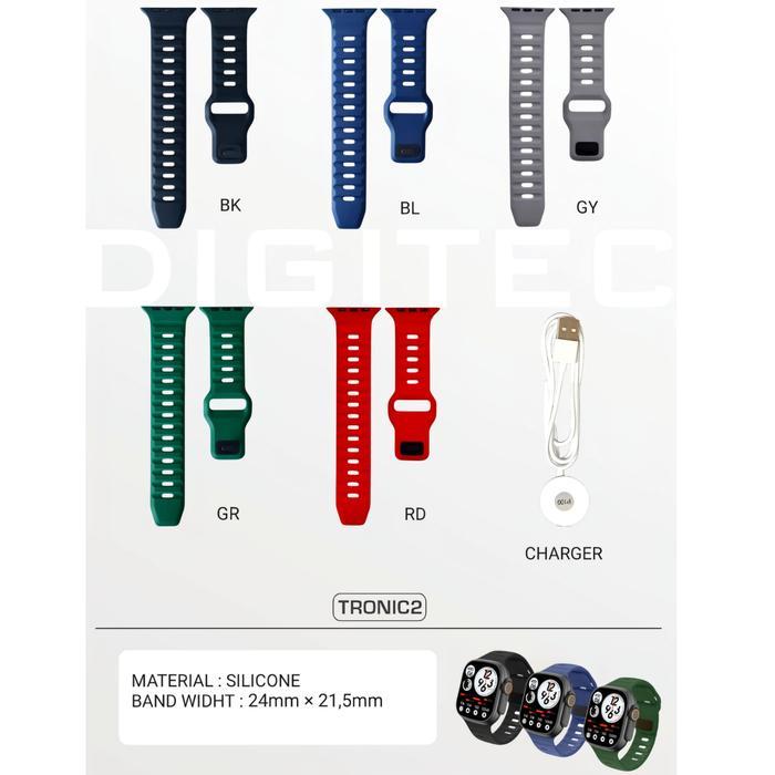 PREMIUM Tali Jam Tangan Digitec Tronic 2 Strap Rubber Digitec Smartwatch