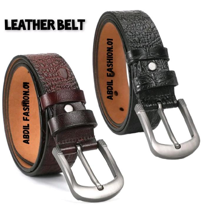 MOTIF BUAYA-Sabuk Fashion Kulit Pria Belt Kasual Mewah Ikat Pinggang Kulit PU lelaki dewasa