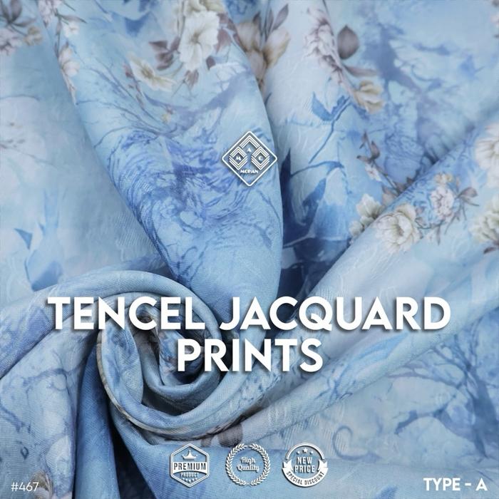 [PER 0.5M] KAIN TENCEL JACQUARD PRINT BAHAN GAMIS TUNIK BLOUSE