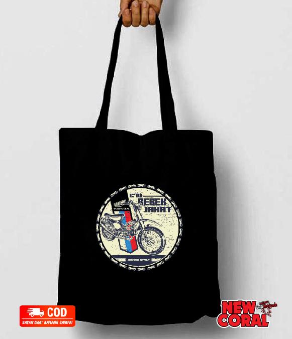 Tas Bahu ToteBag Motor C70 Bebek Jahat Bahan drill Kualitas Distro
