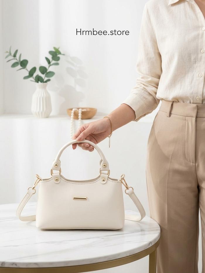 Tas Selempang Wanita Nalala Kekinian kode Kinza Handbag Kulit Sintetis tali panjang NARA- Hrmbee.Sto