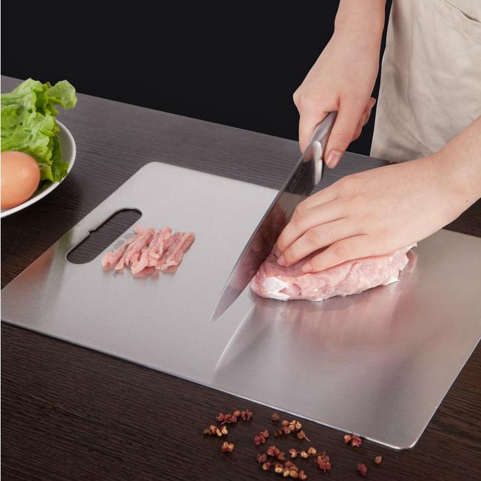 Kitchen Chopping Blocks 304 Stainless Steel Meat Fruit Vegetable Anti-mildew Cutting Board Kneading 