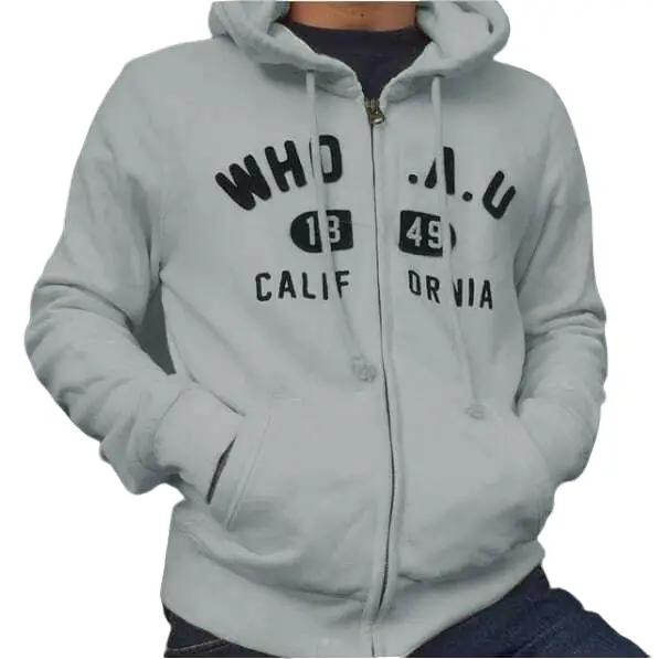 Jaket Hoodie WHO.AU California USA Pull Bordir Original Distro Fleece Tebal Sweater Lembut