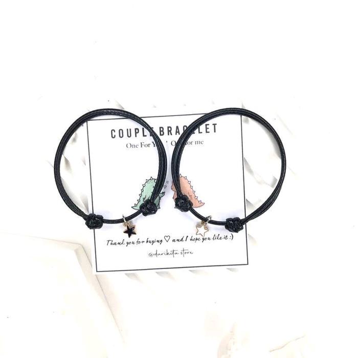 Gelang couple bintang gembok kunci bracelet