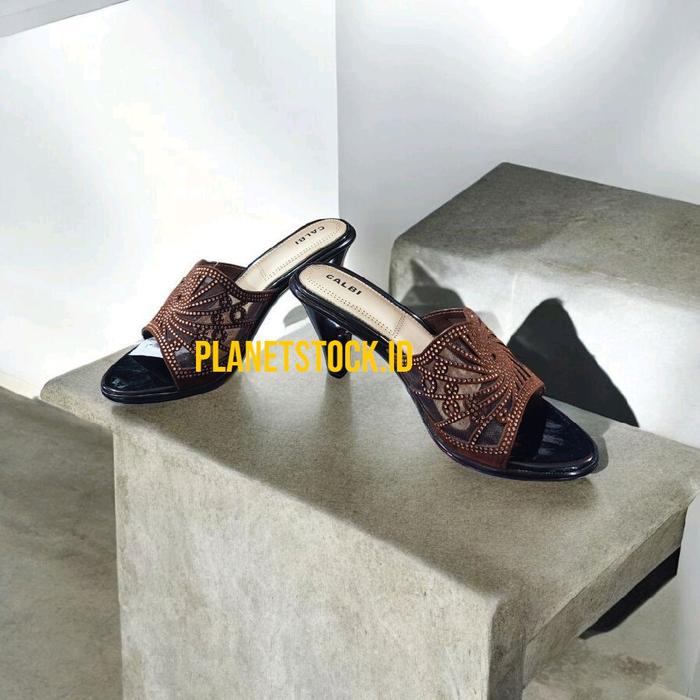 Sandal Calbi heels BBEX 2002 COKLAT