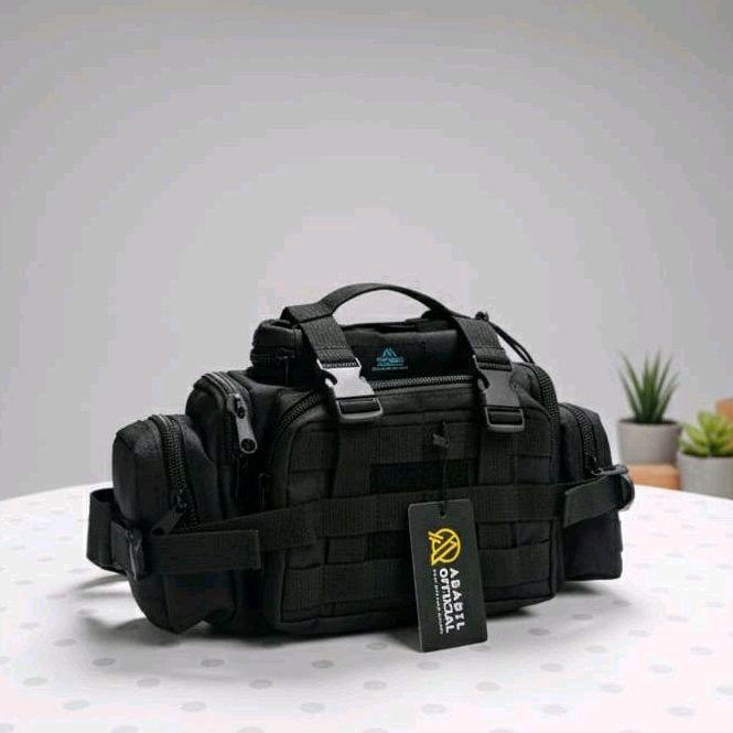 TAS SLEMPANG WARIOR BANDUL ARMY MULTIFUNGSI FRRE LOGO RANDOM Bahan Cordura Kain Satin Busa Tebal Slo