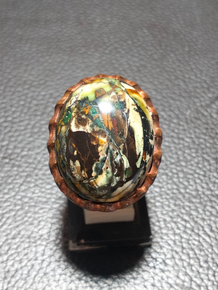 CINCIN BATU AKIK ASLI NATURAL 100% PANCAWARNA GARUT EDONG - BGT028 batu  akik