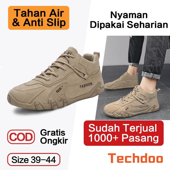 Techdoo Sepatu Beck Pria Sepatu Pria Sneakers Casual Sport Running Olahraga Lari Shoes Tali Anti Sli