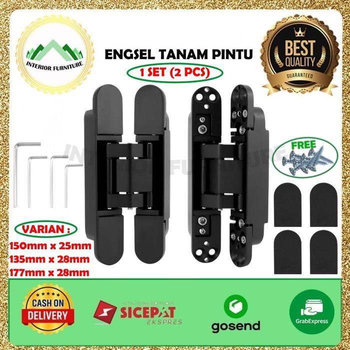 Engsel Tanam Pintu Invisible Hinges Engsel Door Hinge Engsel Tanam Tersembunyi Hitam