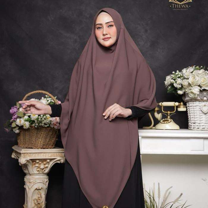 THEWA Kerudung Hijab Khaleha Lancip XL Jilbab Muslim Kerudung Instan Wanita Original Standar