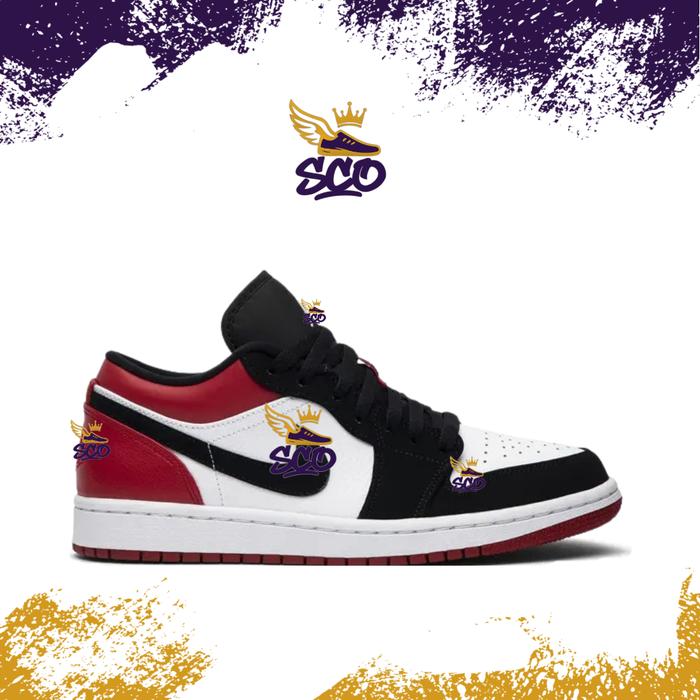 SCO - Sepatu Kasual AJ1 Low Black Toe 553558-116 BNIB Original Material Garansi 100%