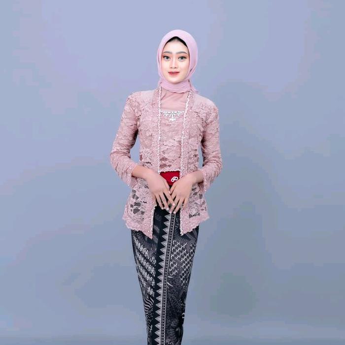 kebaya wisuda kutu baru pink Wanita Muslim Dress kualitas butik