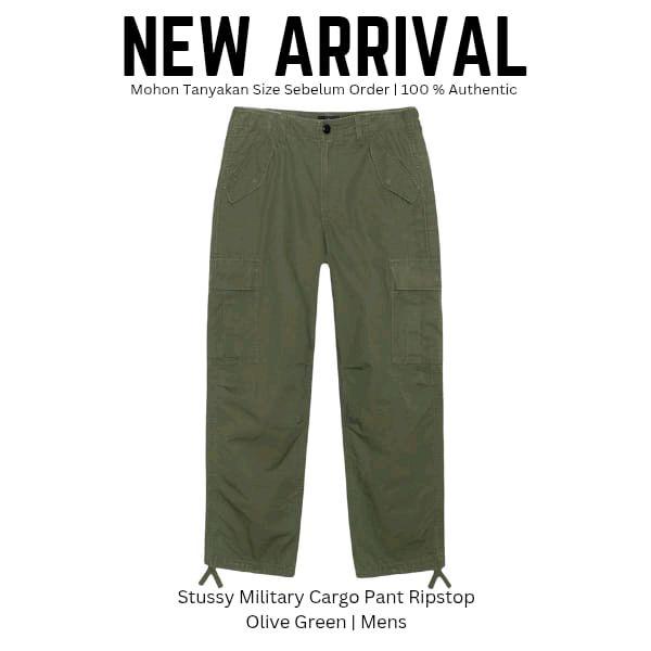 Stussy Military Cargo Pant Ripstop Celana Panjang Cargo Pria Original 100%