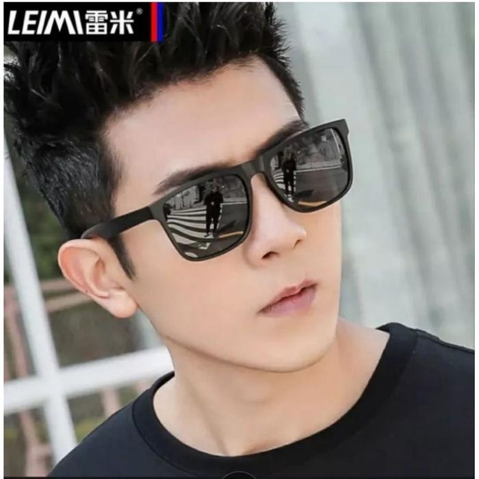 [ BISA COD ] Kacamata Hitam Pria S+ Lensa Pelangi Multi Warna Model Terbaru Tahun 2022 Keren Fashion