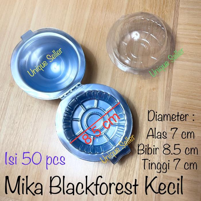 Safitiri [Isi50] Mika Blackforest Kecil 8.5 Cm Tinggi 7 Cm / Kotak Kue Mochi Puding Muffin Cake Tart