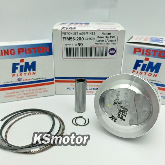 BERGARANSI PISTON SEHER SET JUPITER Z XXB 56 56,5 57 57,5 58 58,5 59 PIN PEN 13 FIM IZUMI
