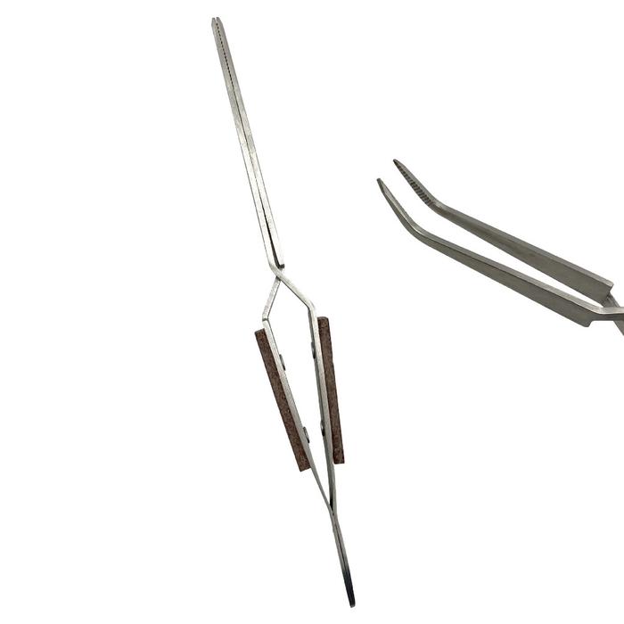 Pinset Silang Serbaguna Pinset Bahan Stainless Pinset Perhiasan Pinset Bengkok/Lurus Tweezer Pinset