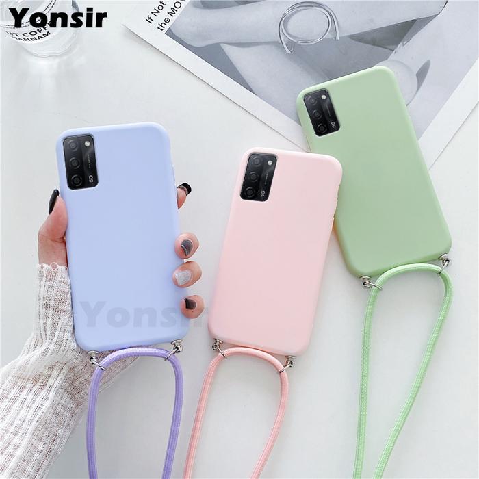 Lanyard Neck Strap Rope Case For OPPO A55 A54 A74 A15 Reno 5 4 Pro 5Z