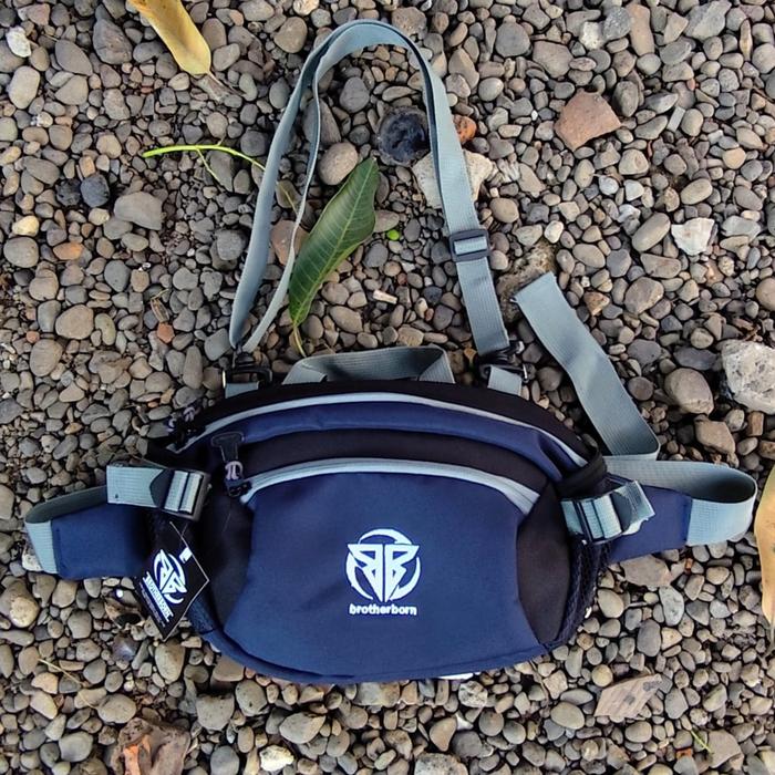 Tas Selempang Gunung Cordura 1000D Multifungsi Pria Hitam - 32x20x12cm - Slingbag