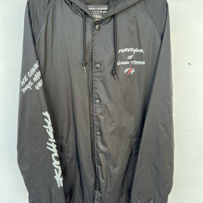 Jaket Fasthouse hoodie Pria Waterproof Hitam venom