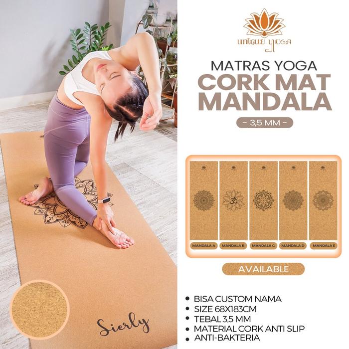 Matras Yoga Motif / Alas Yoga Matras Yoga / Matras Yoga Cork Mat Mandala / Matras Senam Yoga / Matra