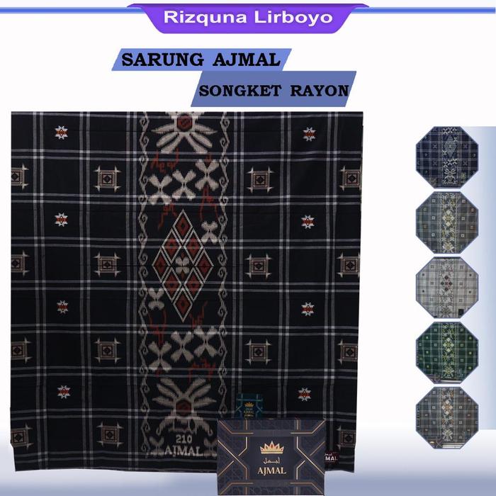 SARUNG PRIA AJMAL SONGKET RAYON Bahan lembut Original brand sarung ajmal songket