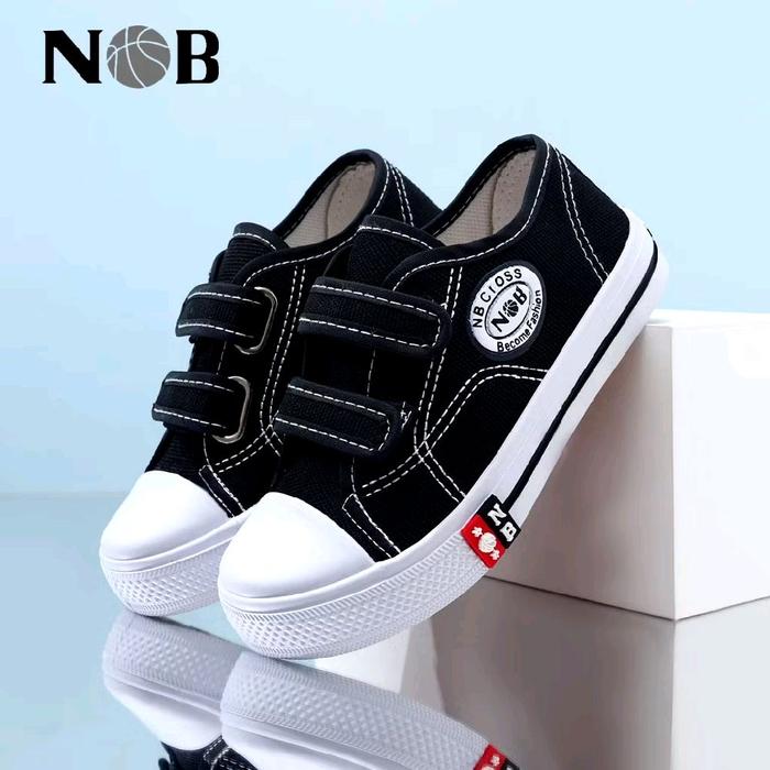 Sepatu Nb Anak Sepatu Sekolah Anak TK/SD Sepatu N bola B (NB) Sepatu Sekolah Bahan Kanvas Model Velc