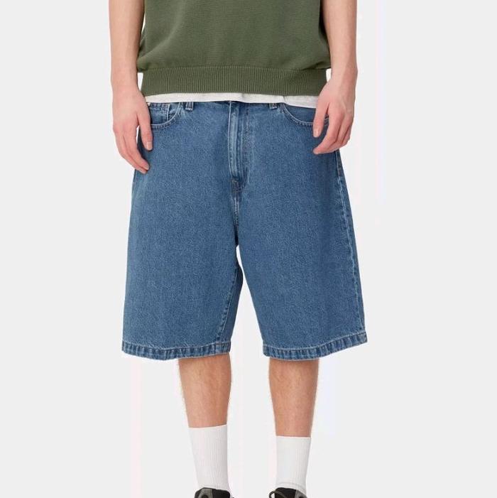 CARHARTT MAN PANT - LANDON SHORT - BLUE - 100% ORIGINAL
