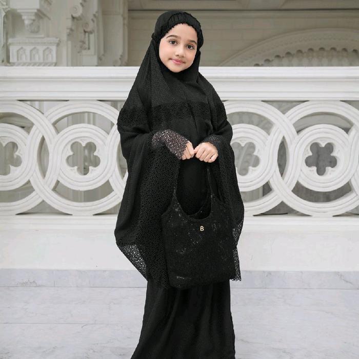 BUTTONSCARVES Safa Kids Prayer Robe - Black